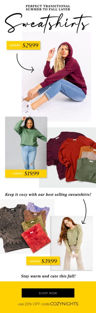 🍂Transitional Sweatshirts Starting at $19.99 (ends 9/12)