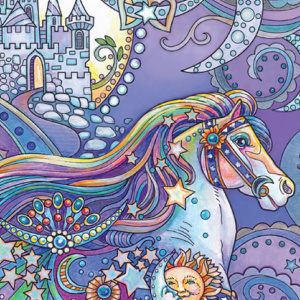 🎠Free Printable Adult Coloring: Dream Horses