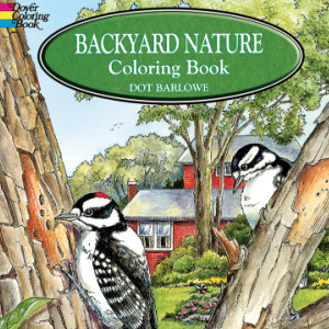 🦌Free Printable Adult Coloring: Backyard Nature