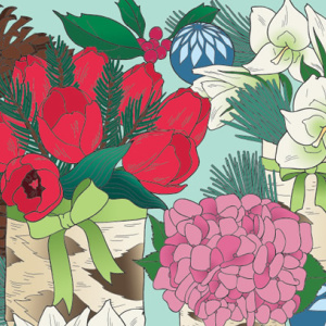 🌹Free Printable Adult Coloring: Christmas Florals