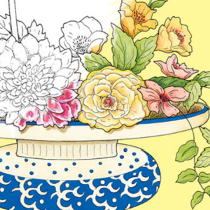 💐Free Printable Adult Coloring: Beautiful Flower Arrangements