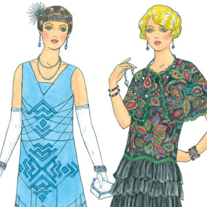🦚Free Printable Adult Coloring: The Great Gatsby Fashions