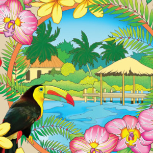 🦜Free Printable Adult Coloring: Tropical Wonders
