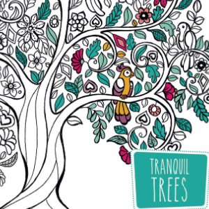 🌳Free Printable Adult Coloring: Tranquil Trees