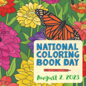 🖍️Free Printable Adult Coloring: National Coloring Book Day