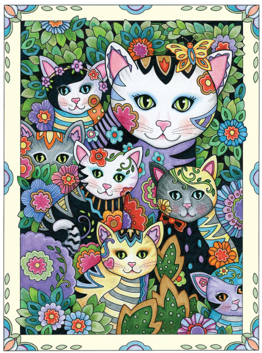 🐈Free Printable Adult Coloring: Creative Kittens