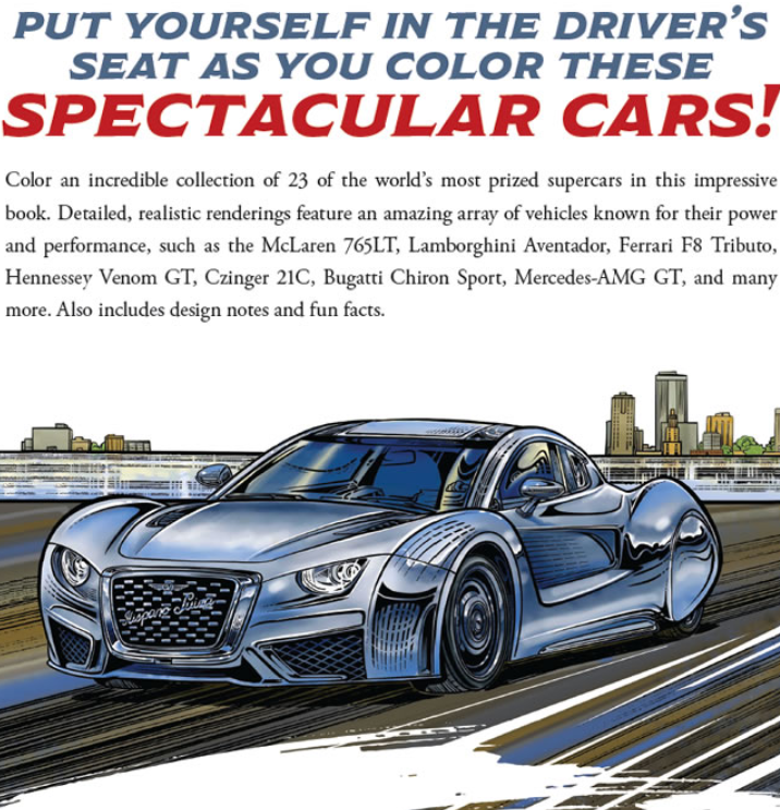 🏎️Free Kids Printable: Supercars Coloring Pages