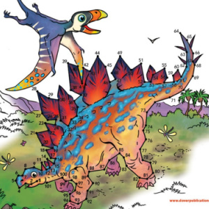 🦖Free Kids Printable: Dinosaurs and Prehistoric Animals Dot-to-Dot (ages 4-8)