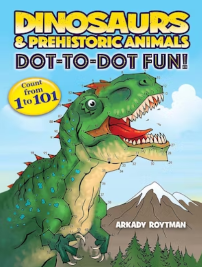 🦖Free Kids Printable: Dinosaurs and Prehistoric Animals Dot-to-Dot (ages 4-8)