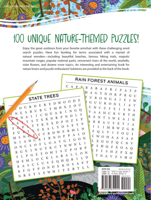 🦋Free Printable Puzzles: Nature Lovers' Word Search