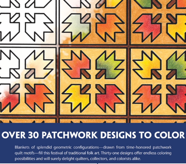 🧵Free Printable Adult Coloring: Patchwork Quilt Designs