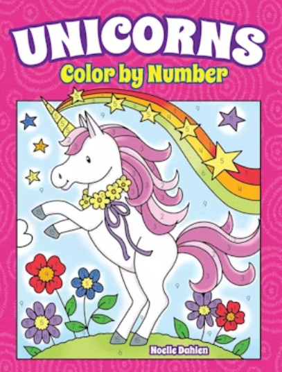 🦄Free Kids Printable: Unicorns Color by Number (ages 4+)