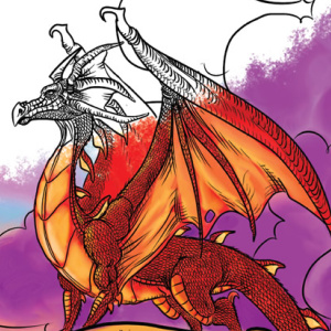 🐉Free Printable Adult Coloring: Fantastical Dragons