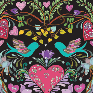 Love Birds Decorative Folk Art- with free patterns!