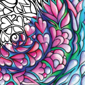 Free Printable Adult Coloring: Floral Frenzy