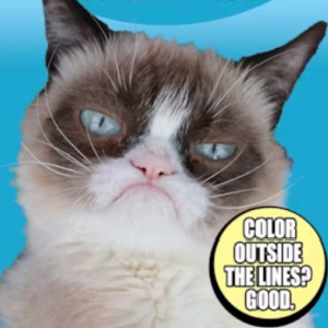 😾Free Printable Adult Coloring: Grumpy Cat Coloring Pages