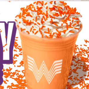 🥤Free Orange Birthday Cake Shake at Whataburger August 8