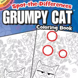 😾Free Kids Printable: Spot the Differences Grumpy Cat Puzzles (ages 4-8)