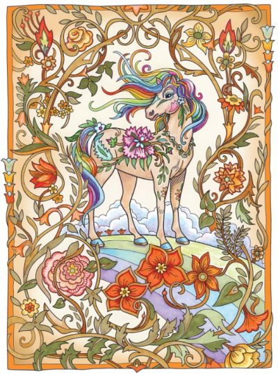 🎠Free Printable Adult Coloring: Dream Horses