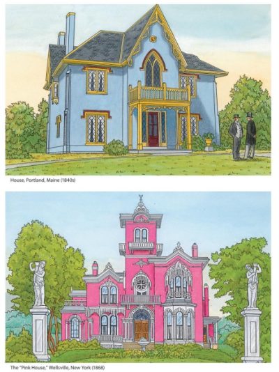 🗝️Free Printable Adult Coloring: Victorian Houses Architecture