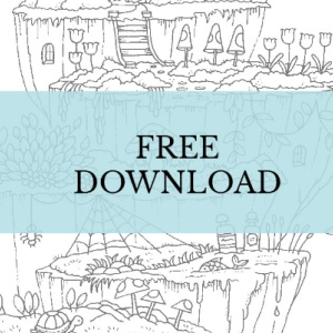 🍄Free Printable Adult Coloring: The Mossy Isles by Johanna Basford