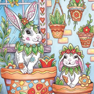 🐇Free Printable Adult Coloring: Boho Bunnies