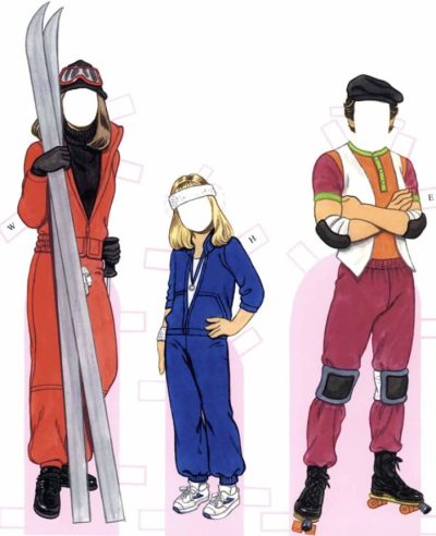 🎎Free Kids Printable Paper Dolls: American Family of the 1970s