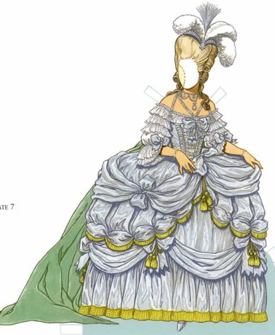 🎎Free Kids Printable Paper Dolls: Marie Antoinette