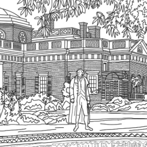 🏛️Free Printable Adult Coloring: Monticello