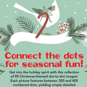 🐦Free Christmas Printable Adult Coloring: Merry Christmas Dot-to-Dot